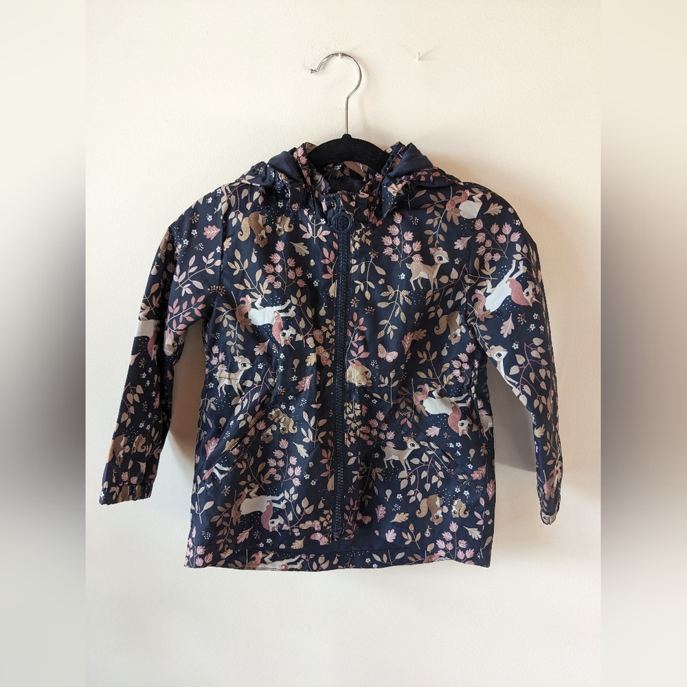 H&M Kids Rain/windbreaker Coat with Unicorn Print - 1.5-2Y
